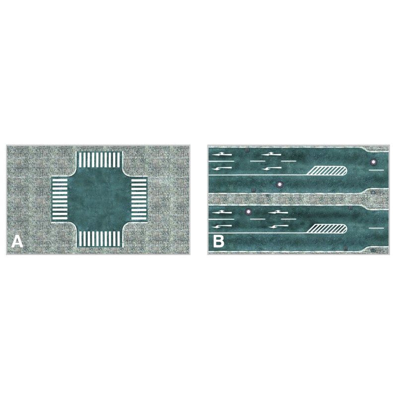 HEKI 12001 Ulica - Skrzyżowanie          i odcinek prosty 3 szt