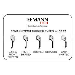 EEMANN TECH CZ Spoušť SA pro CZ 75...,     TS..., Shadow...  (012111) černá – ozubená / rovná