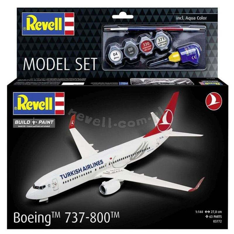 REVELL 1/144 BOEING 737-800 TURKISH AIRLINES MODEL SET (63772)