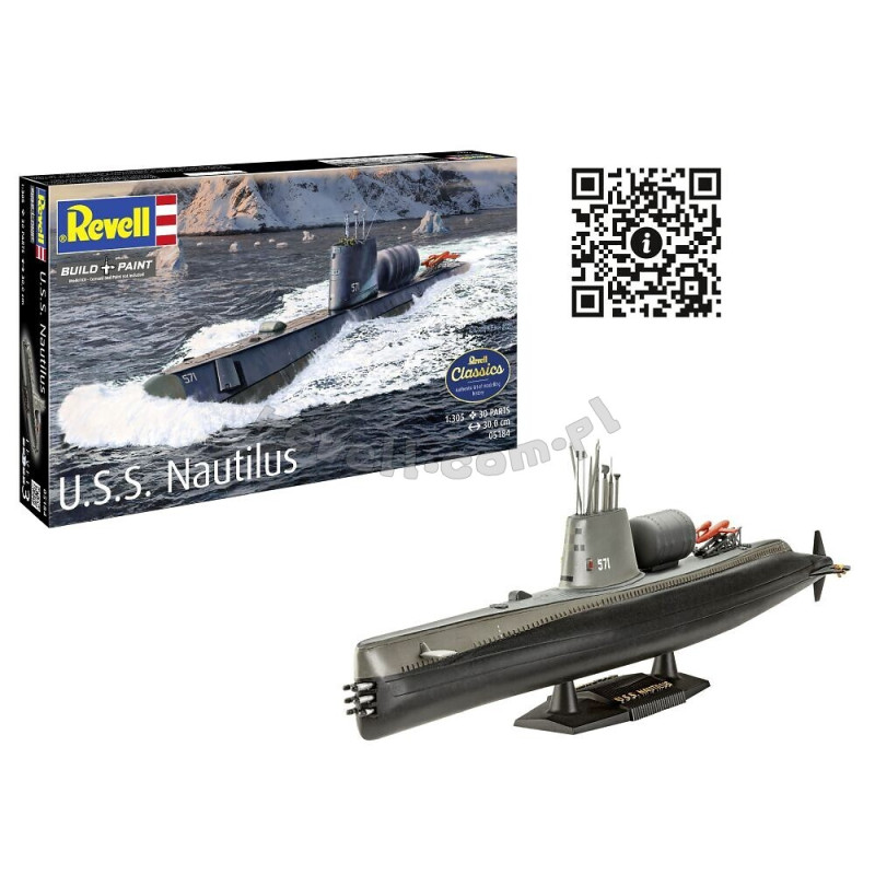 REVELL 1/305 OKRĘT PODWODNY ATOMOWY      "U.S.S NAUTILUS" (05184)