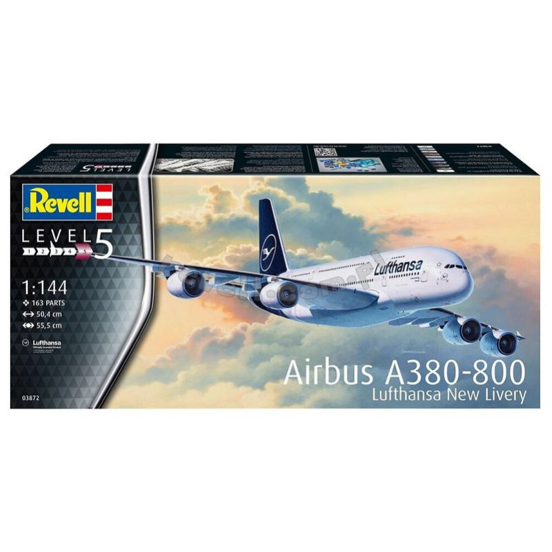 REVELL 1/144 AIRBUS A380-800 LUFTHANSA "NEW LIVERY" AIRCRAFT (03872)