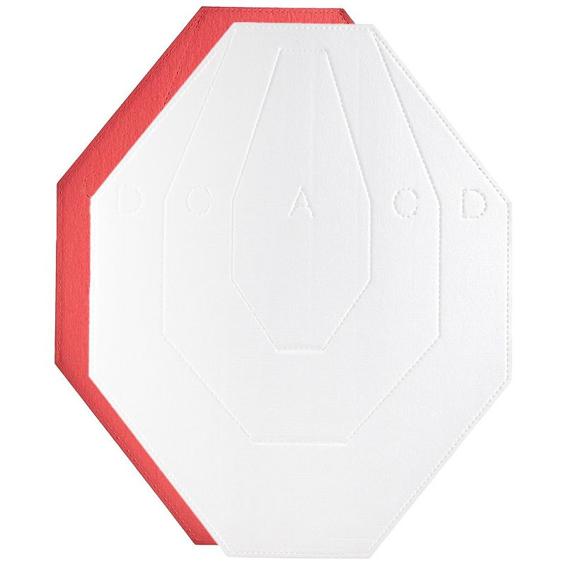 IPSC cardboard shield white and red / 10 pieces (204100) ET