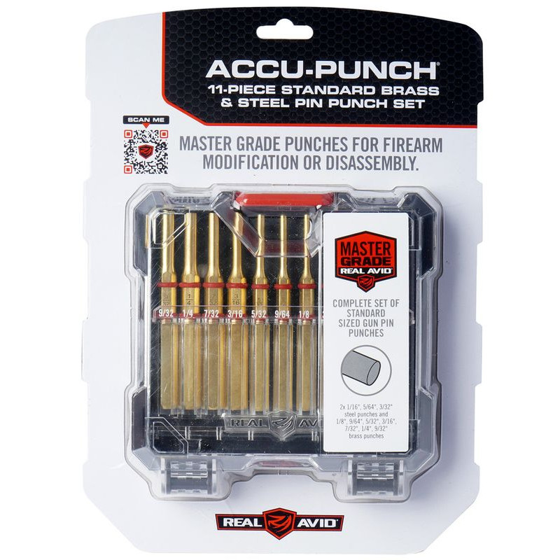 REAL AVID 11dílná vyrážecí sada - ocel/mosaz (AVAPK-B) Accu-Punch