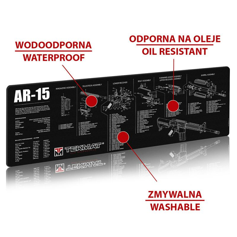 TEKMAT AR-15 weapon cleaning mat / 30x91 cm (TEK-R36-AR15)