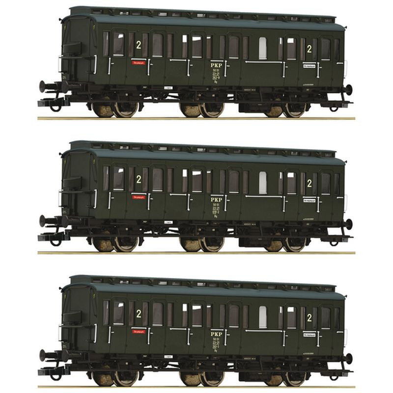 ROCO 6200100 WAGON OSOBOWY kl.2 PKP      ep.IV ( zestaw 3 wagony )