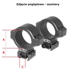 CZ scope mount for CZ 200 / 455 / 457 / 512 / 1" tube (1070-7001)