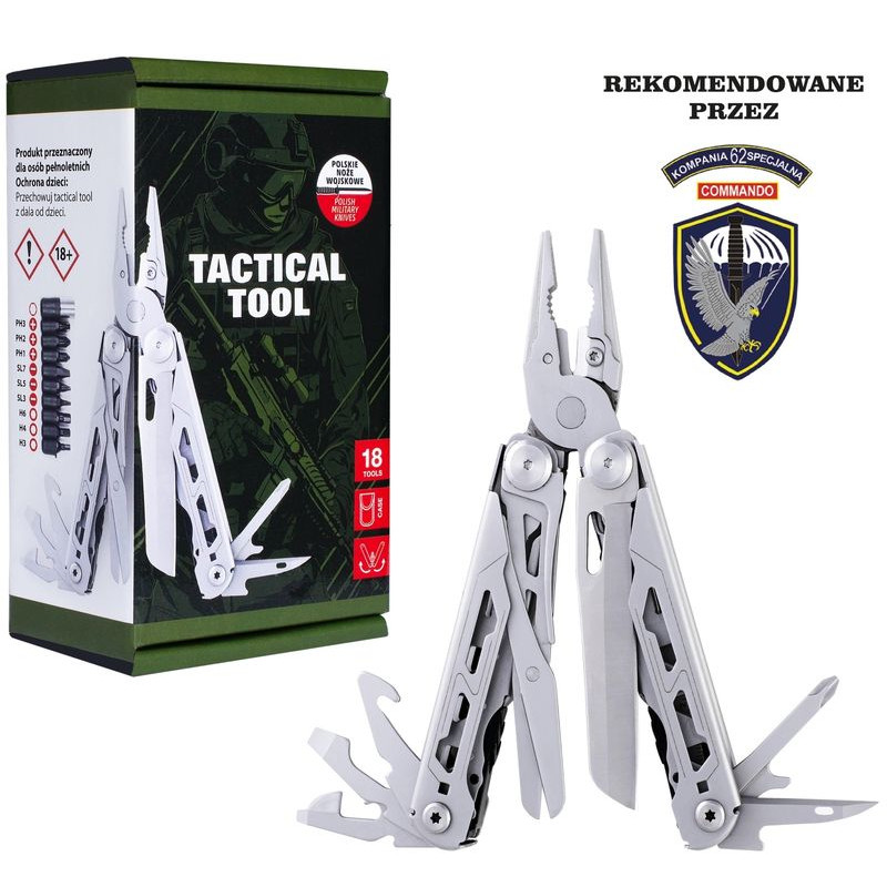 Tactical Tool - narzędzie wielofunkcyjne (Silver)