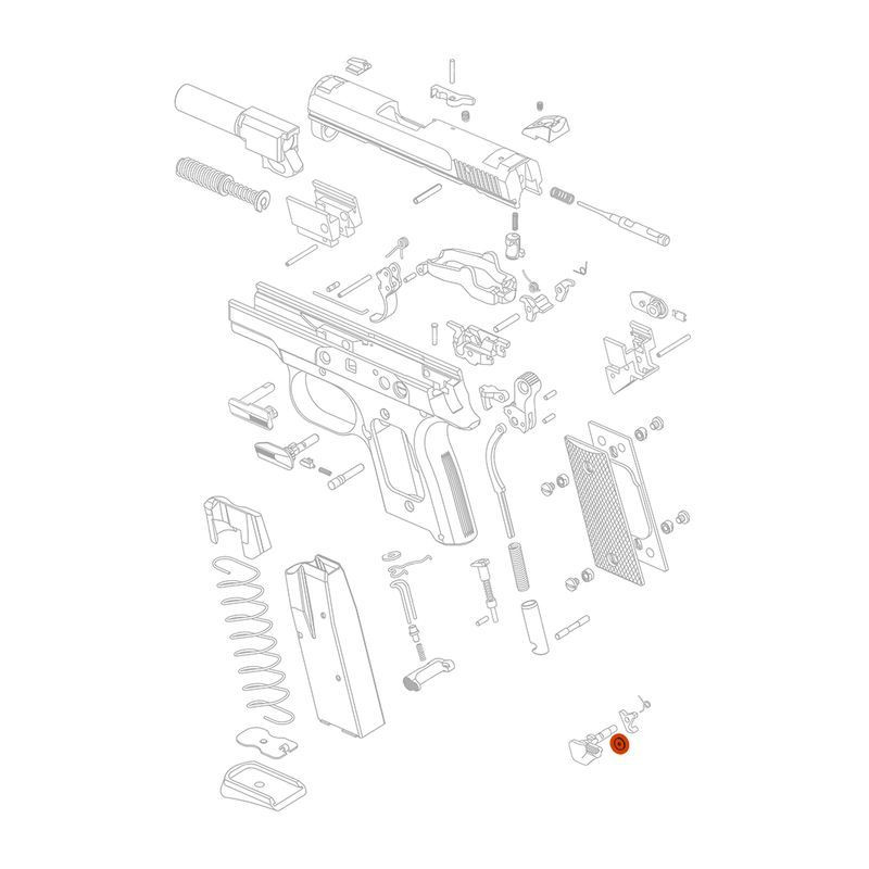 CZ Podkładka dźwigni bezpiecznika do CZ  75.../ 2075 RAMI (0420-0150-02ND) parts / ĆESKA ZBROJOVKA