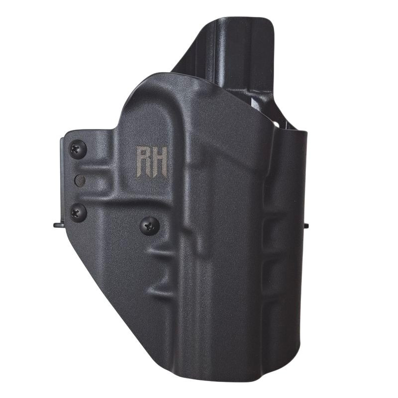 RH HOLSTERS Kabura OWB Frogy Walther PDP 5" compact / fullsize / right - 1/2 sweatguard / speedloops 40 mm / black KYDEX
