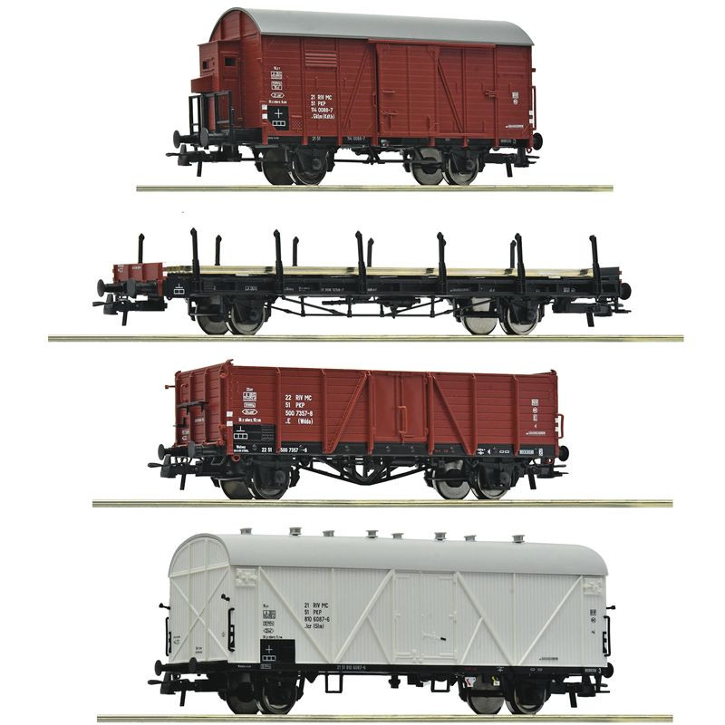 ROCO 6600101 PKP freight wagon ep.IV / set: 4 wagons