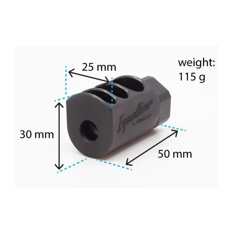 ARMANOV COMPENSATOR PCC 9 mm / 1/2 28    (MB9MMEQ-1228) Equalizer Steel