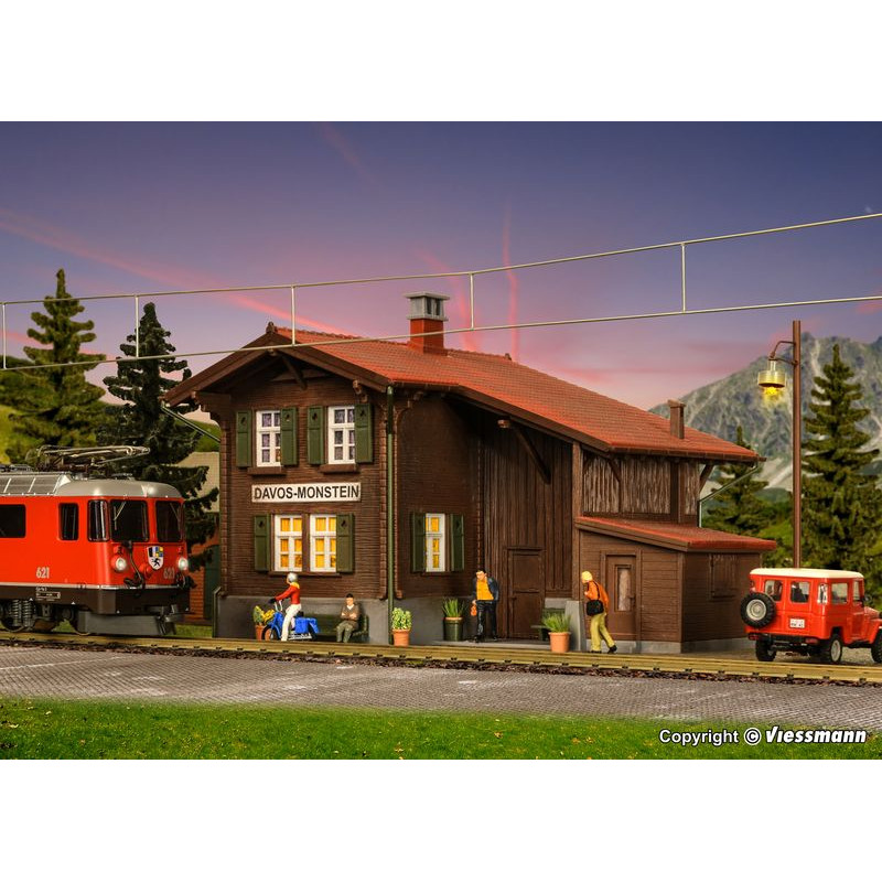 KIBRI 39493 H0 Železniční stanice Davos-Monstein