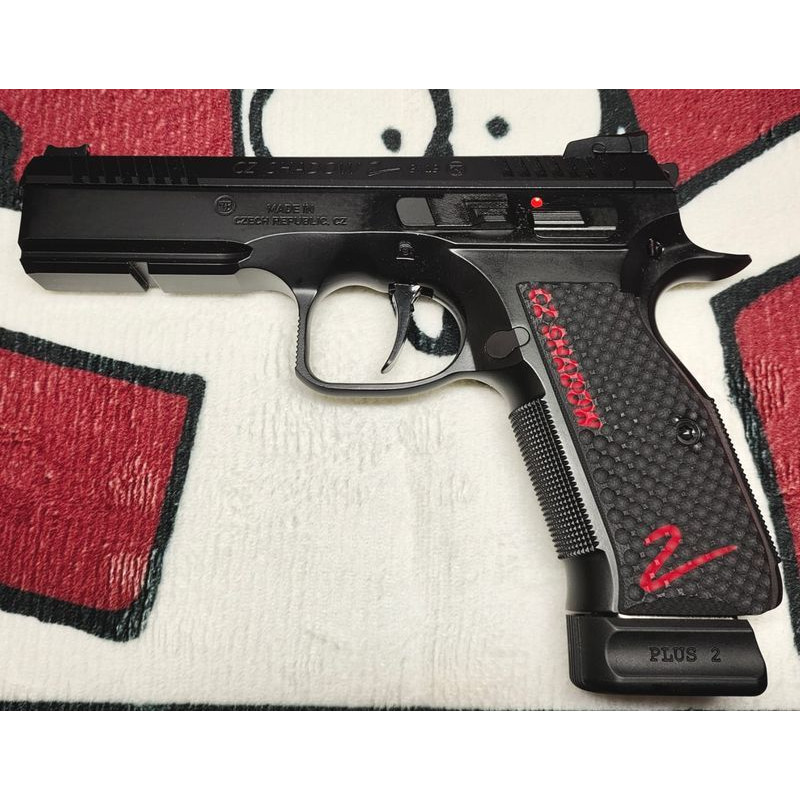 LOK GRIPS Liners for CZ Shadow 2 (PALM SWELL BOGGIES) black with red lettering
