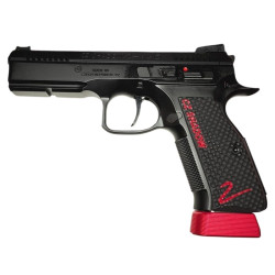 LOK GRIPS Liners for CZ Shadow 2 (PALM SWELL BOGGIES) black with red lettering