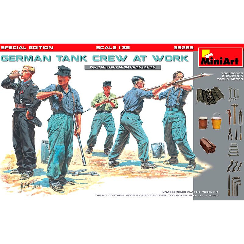 MINI ART 1/35 German tank crew at work.Spec.edit (35285)