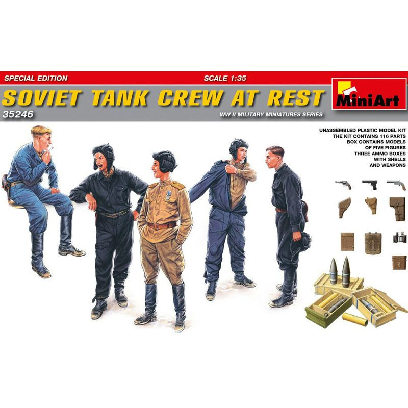 MiniArt 1/35 SOVIET TANK CREW AT REST WW II (35246)