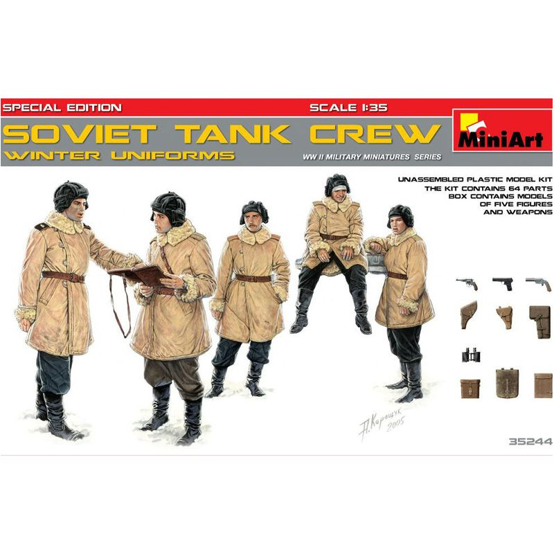 MiniArt 1/35 SOVĚTSKÉ TANKOVÉ OSádky ZIMA II. světová válka (35244)