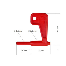 Safety flag for gun - with pendant / red