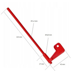 Safety flag for rifle - with pendant / orange