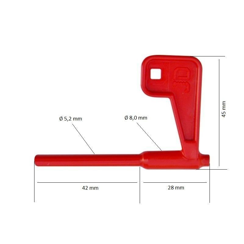 Safety flag for PCC rifle - with pendant / red