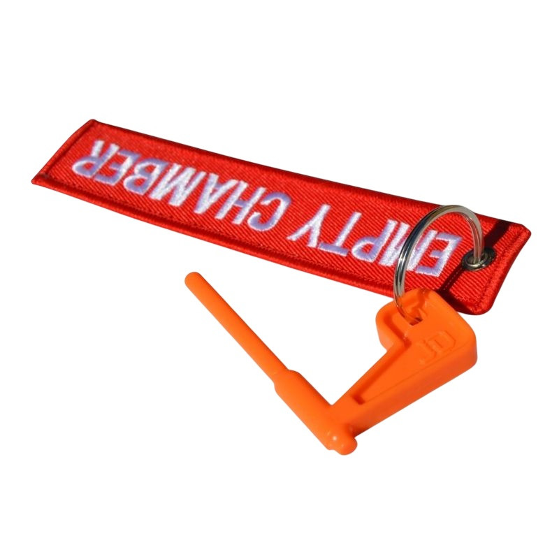 Safety flag for PCC rifle - with pendant / orange