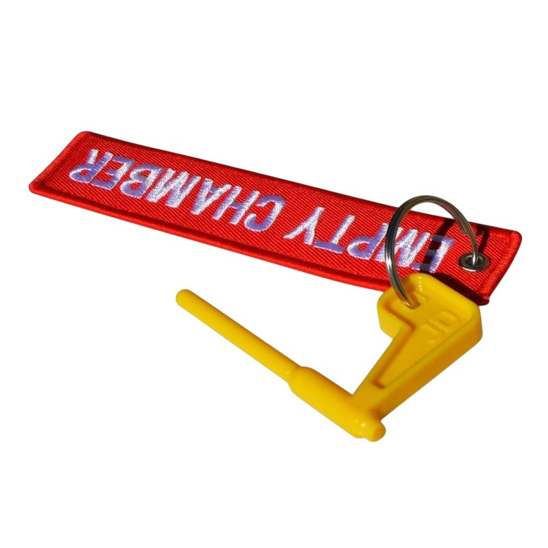 Safety flag for PCC rifle - with pendant / yellow