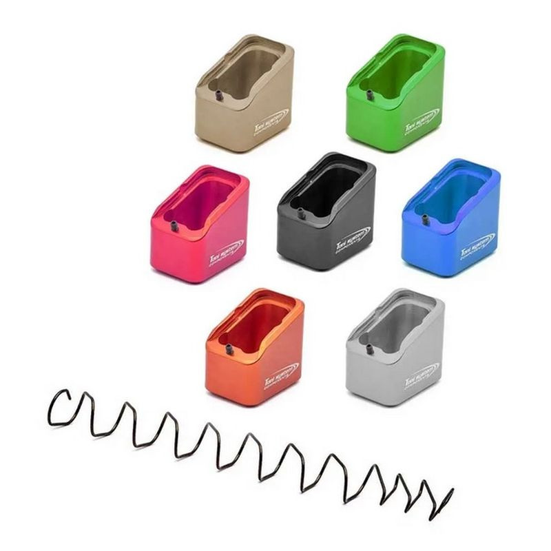 TONI SYSTEM GLOCK magazine foot (+6 rounds) RED for Glock 17, 19, 22, 34, 35 ( PADGLOP) with spring