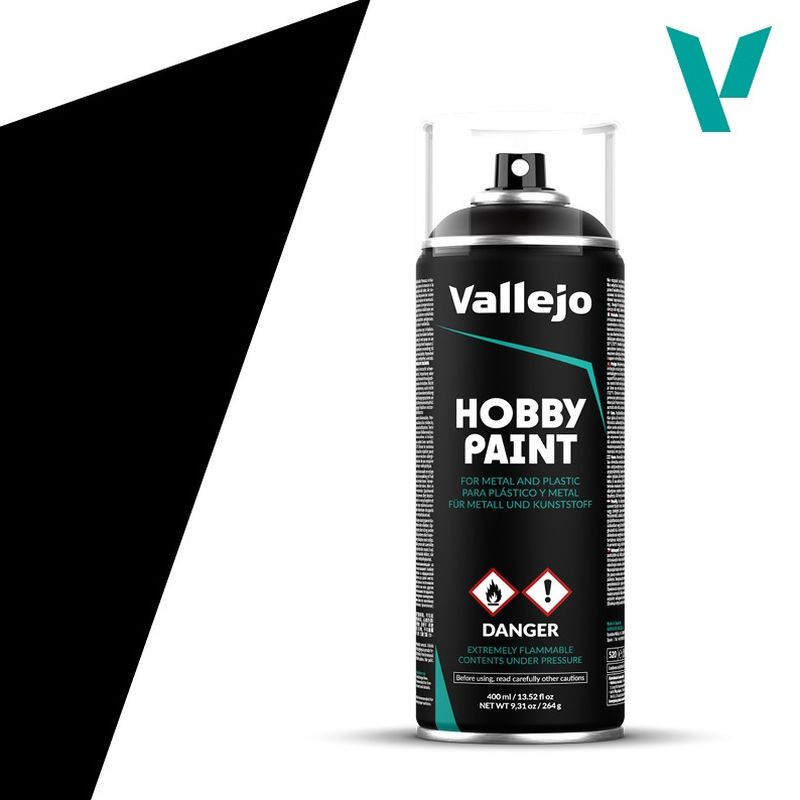 VALLEJO 28012 SURFACE PRIMER SPRAY BLACK 400 ml