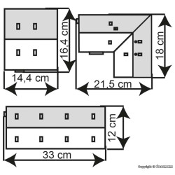 KIBRI 39211 H0 Offices and garages THW Kitzingen