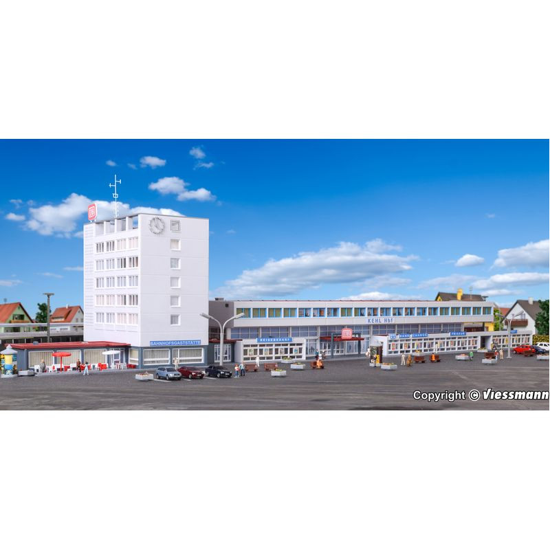 KIBRI 37517 N Kehl railroad station with lighting ( note !!! N scale !!! )