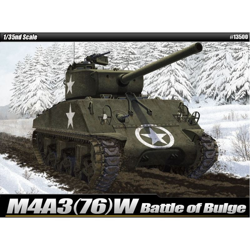 ACADEMY 1/35 M4A3(76)W Sherman Battle of Bulge (13500)