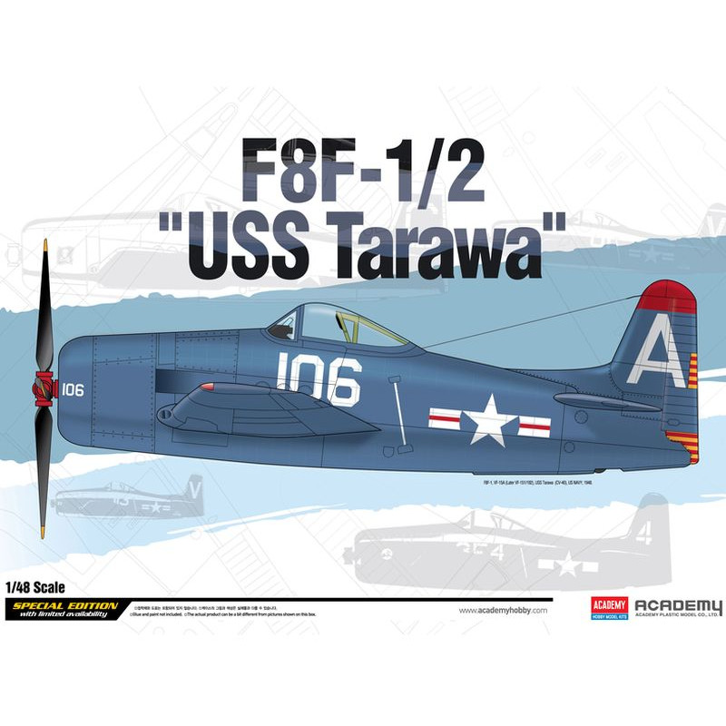 ACADEMY 1/48 F8F-1/2 "USS Tarawa"        (12313)