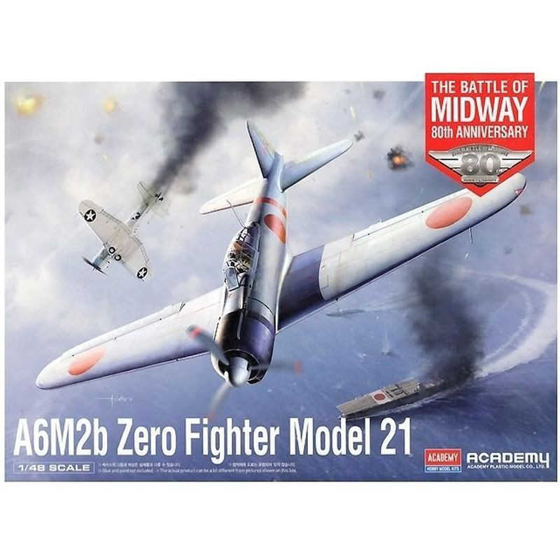 ACADEMY 1/48 A6M2b Zero Fighter Model 21 Battle of Midway (12352)