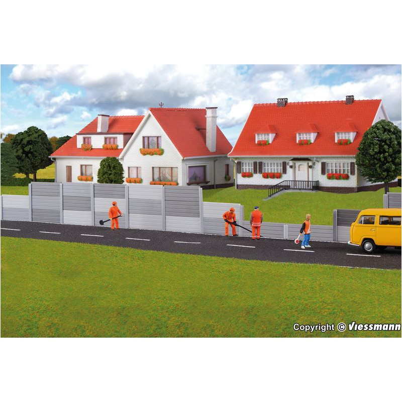 KIBRI 38624 H0 Ekrany akustyczne - szare