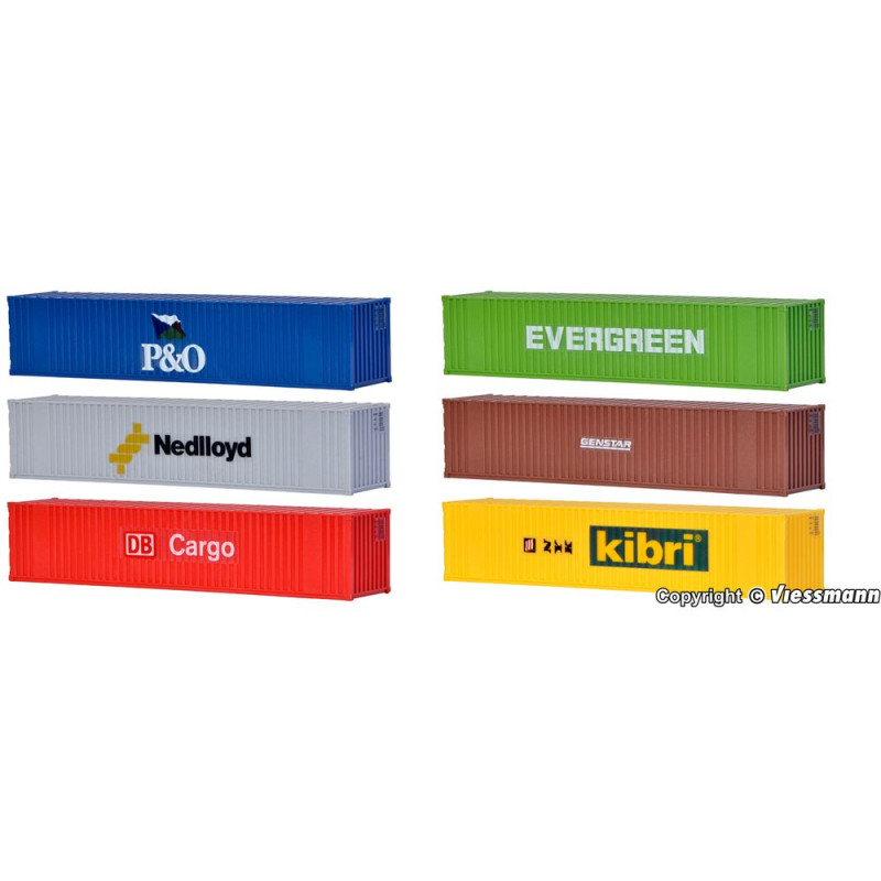 KIBRI 10922 H0 Kontejnery 40st. ( 6 ks )