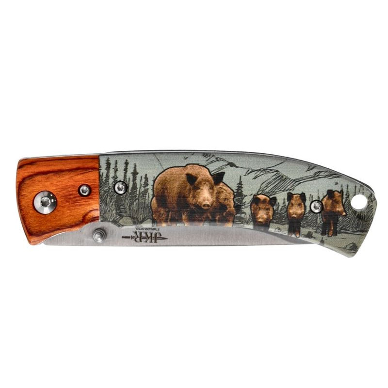 JOKER folding hunting knife (JKR655) wild boar motif