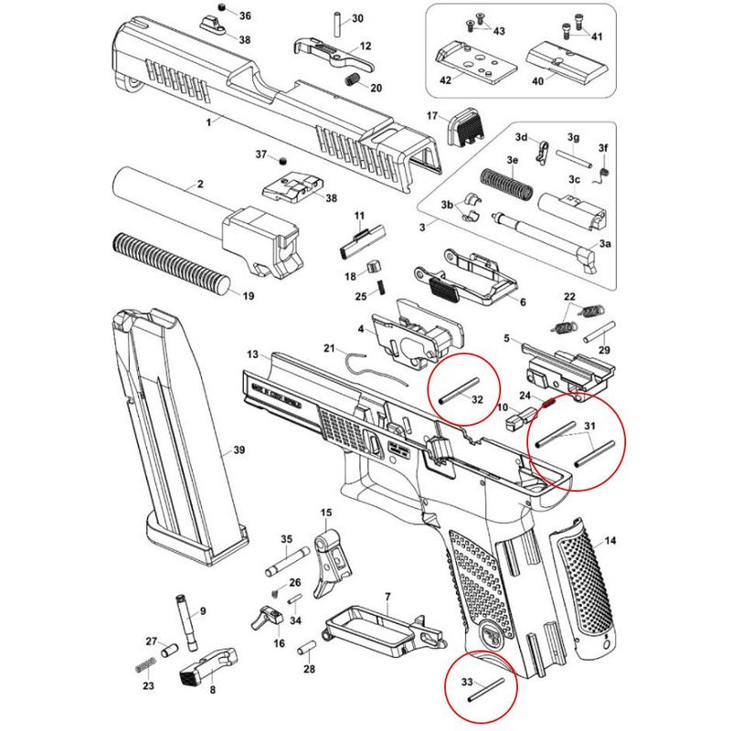 EEMANN TECH CZ Kołki  - zestaw do CZ     P-10 (130115)