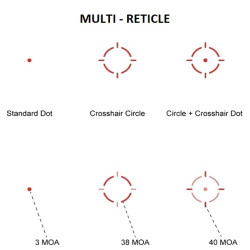 Kolimátor VECTOR OPTICS FRENZY PLUS 1x22x32 SMR MULTI-RETICLE / Solar Power (SCRD-SM44) černý
