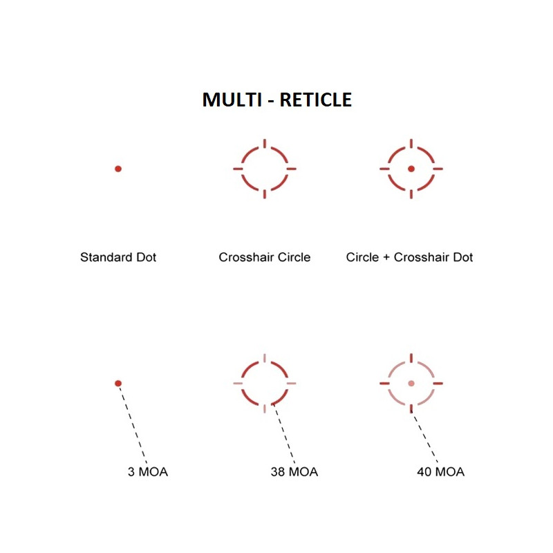 VECTOR OPTICS FRENZY PLUS 1x22x32 SMR MULTI-RETICLE / Solar Power (SCRD-SM44) collimator black