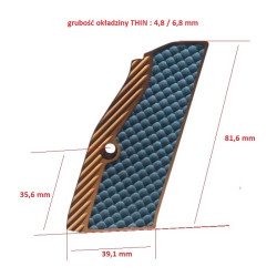 LOK GRIPS obložení pro CZ Shadow 2 / krátké (THIN SHORT CUT) černé se zlatým povrchem