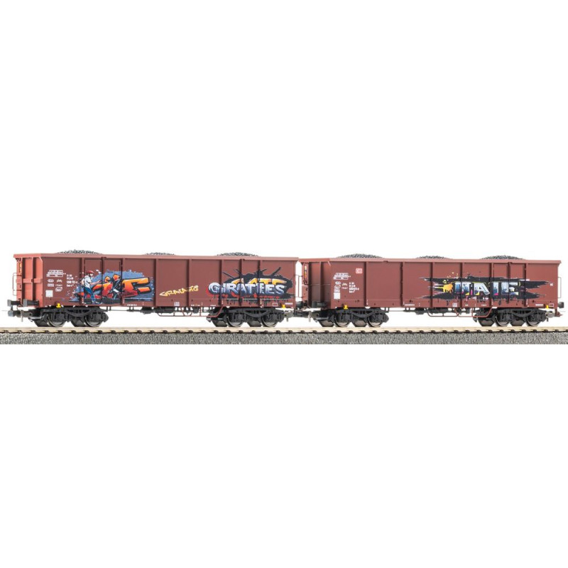 PIKO 28338 Eaos BD AG Graffiti freight wagon ep.VI ( set of 2 wagons )