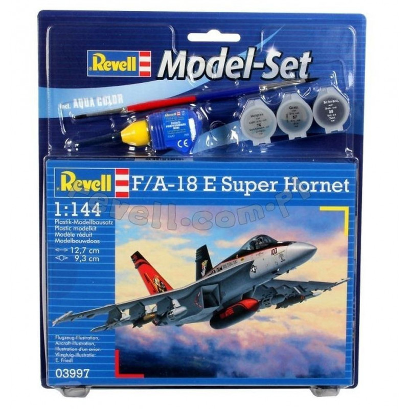 REVELL 1/144 F/A-18 SUPER HORNET MODEL SET (63997)