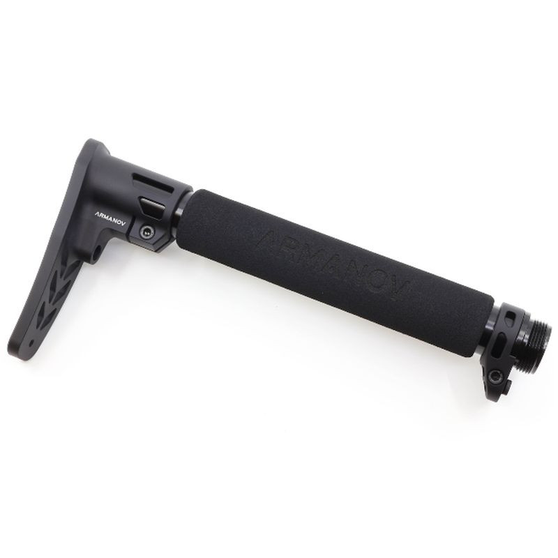 Armanov Sportster Ultralight Rifle Stock do AR9 / AR10 / AR15 / Black Anodized (ASURS)