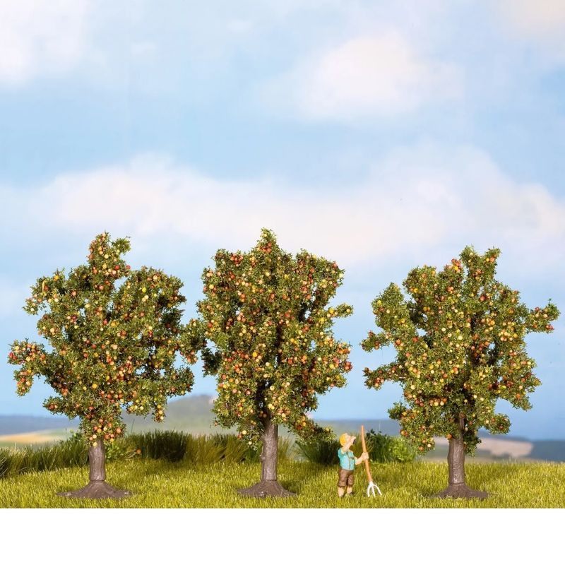 NOCH 25113 Apple Trees / Apple Tree - 8 cm / set of 3 pieces