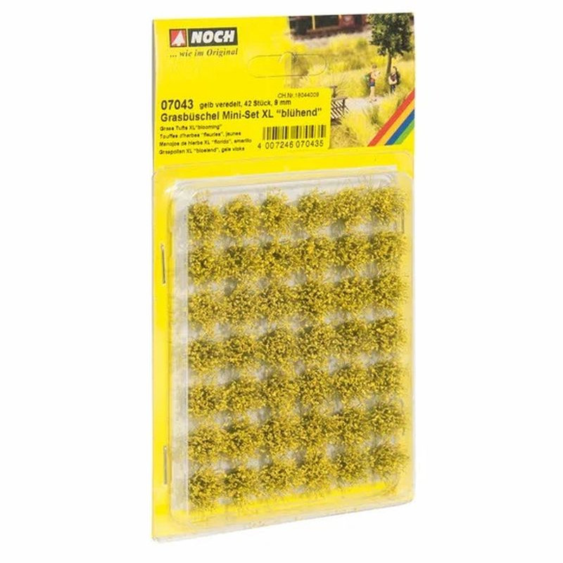 NOCH 07043 Grass Tufts Mini Set XL "blooming" / Grass tufts - 9 mm / set of 42 pieces