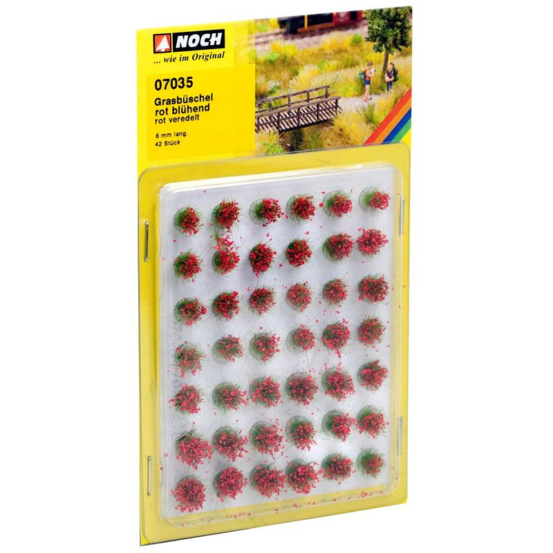 NOCH 07035 Grass Tufts Mini Set          “blooming” / Trawa kępki - 6 mm / zestaw 42 sztuki
