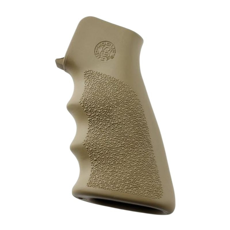 HOGUE Rubber Grip Beavertail with No Finger Grooves for AR-15/M-16 (15003) FDE