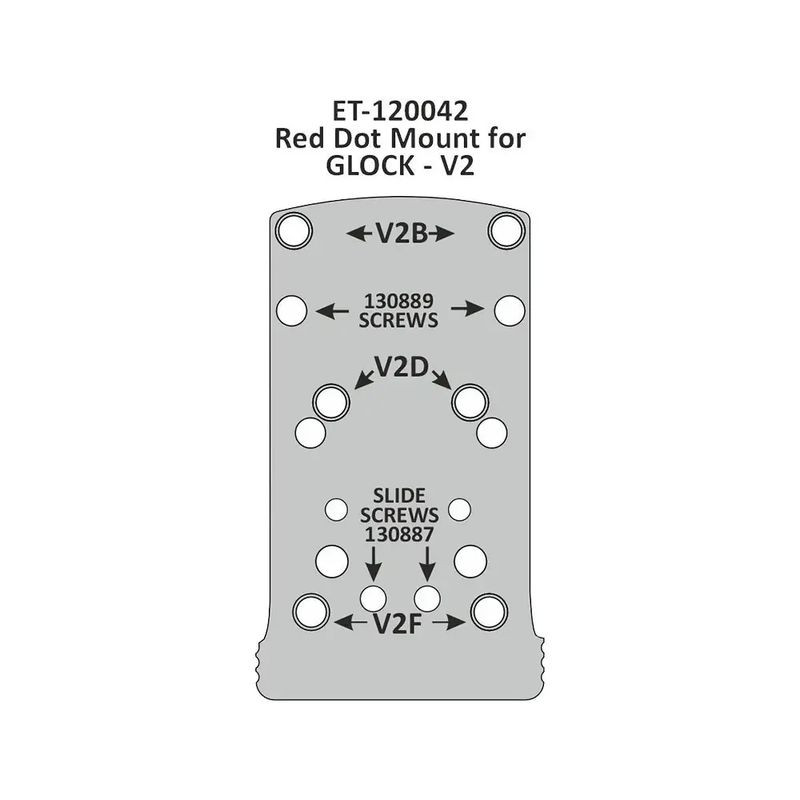 EEMANN TECH GLOCK Płytka montażowa Red   Dot do Glock / Type: V2 (120042)