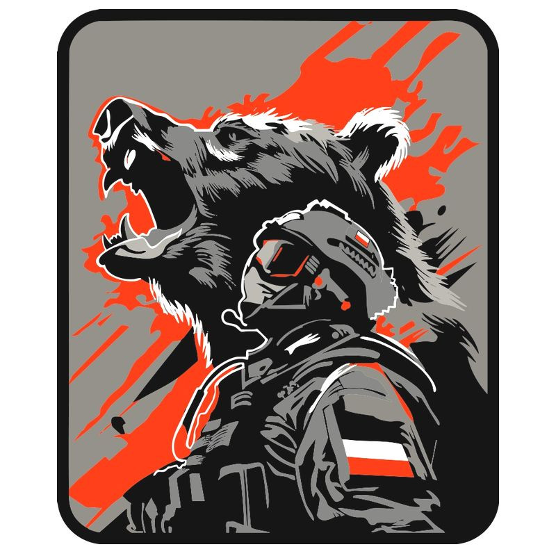 ML NASZYWKA / PATCH NIEDŹWIEDŹ (039)