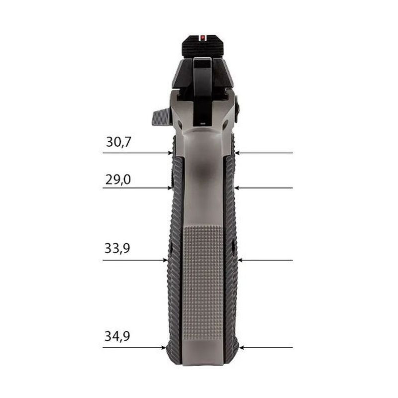 EEMANN TECH CZ Dlouhé hliníkové vložky pro CZ 75 / SP / Shadow 2 ... - velikost: M (130182) černá